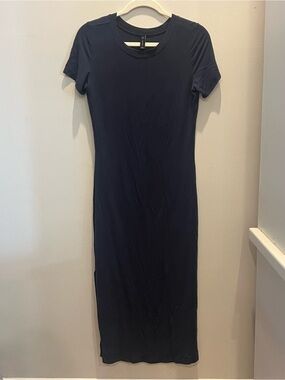 Gentle Fawn Navy Short-Sleeve Midi Dress